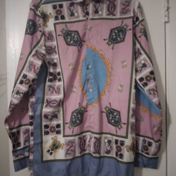 Fashion Nova men's long sleeves shirt multicolor size M - Picture 1 of 9